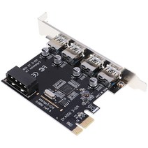 STK Windows 용 PCI Express PCIe USB 3.0 허브 어댑터 확장 카드 8.1, 1개