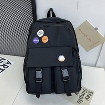 프롬슈 프롬슈 팬시 핀버튼 학생백팩 여행가방 데일리 배낭 (7364282)