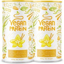 비건 프로틴 - VANILLA - 완두콩 대두 아마씨 아마란스 해바라기 호박씨로 만든 식물성 단백질 파우더 - 1.2kg, 600g (1팩), 딸기