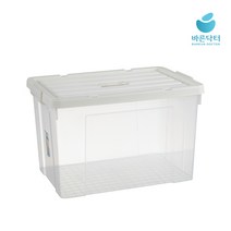 투명 리빙 박스 수납 정리함 플라스틱 다용도 수납함 보관함, 중형, 5개