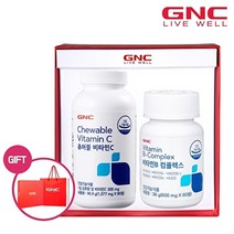 지엔씨 [GNC] 츄어블 비타민C (90정) + 비타민B 콤플렉스 세트_30449