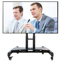 이동식프롬프터 회의실 모니터 행사 자막 TV 모니터용, 검은색