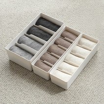 스퀘어상점 멀티 심플 속옷 양말 수납정리함 칸칸이 속옷정리함 카니카니수납함 다용도정리함 속옷 정리함 보관함 플라스틱 칸칸 수납바구니 플라스틱 속옷정리함, 4칸(L)