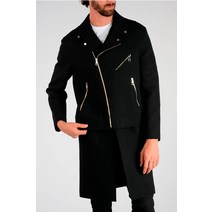 Neil Barrett 울 블렌드 바이커 코트 PBCA191Z F006 01