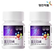 요오드V4 60정/120정/180정 요오드영양제 갑상선영양제 비타민D 셀렌 아연, 2병, 120정/4달분