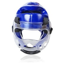 복싱 헤드기어 전문 태권도 프로텍터 무에타이 가라테 가드, 9.blue helmet shield - S 100-1
