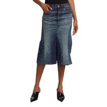 JUNYA WATANABE 준야 와타나베 Paneled Denim Fluted 스커트 - INDIGO107780