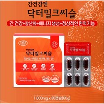 찬이상회 간건강엔 닥터밀크씨슬 아연 엽산 60캡슐 식약처인증 건강기능식품, 3통(6월분)