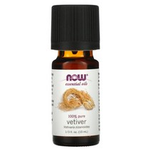 나우푸드 에센셜 오일 100% 순수 베티버 10ml 1 3 fl oz, 0.33 fl oz