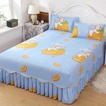 미끄럼 방지 침대 스커트 침대 커버 단일 조각 보호 커버 시트는 수축하지 않습니다