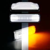 삼항LED 12V-24V겸용 28SMD 3WAY LED사이드램프 / 미등 깜빡이 사이드램프, 화이트-옐로우