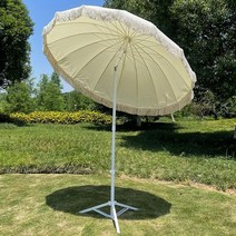 차박 노지캠핌 대형 우산형 파라솔 태슬 감성 파라솔, (추가상품)컵홀더