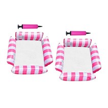 바닷가를 위한 2pcs 뜨 의자 물 장난감 부유물 라운지용 의자, 분홍색, PVC