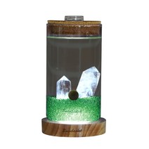 세남자바스켓 반려 무드등 국산 마리모 키우기 DIY 세트, 백수정+미니조명(흰색), 초록 자갈, 마리모(중)