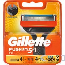 질레트 퓨전 매뉴얼 면도날 (날 4입) (1개) (5중날)