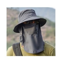 자외선 햇빛가리개 벙거지모자등산 낚시 농사 작업 라이딩용 썬캡 얼굴열감 모내기전용 uv 여름용모자캡 자전거탈때 고기잡을때모자 자외선완벽차단, 라이트그레이
