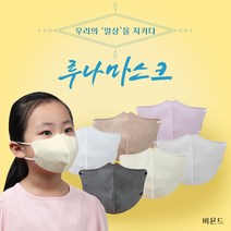 주식회사 참이누리 오케이마스크 소형 v라인버전 루나마스크 아동용 어린이용 1회용부직포마스크, 5개입, 1세트, 그레이