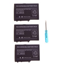 2000mahBattery for DS Lite Nds Ndsl 3.7V Rechargeable Lithium-ion Battery + Tool, 1 set of 3