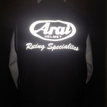 여름 오토바이 배달조끼 아라이 로고 낚시 퀵서비스 반사재질 안전 인쇄가능, A 블랙-아라이로고, 반사재질인쇄(실버단색인쇄), 03 XL