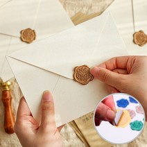 결혼식 청접장 편지 봉인 스탬프 봉인씰 봉투밀봉 스티커, 7실링스티커-골드로즈