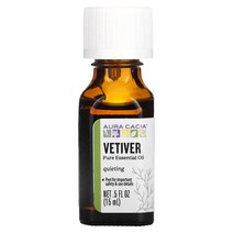 아우라카시아 퓨어 Essential 오일 Vetiver 0.5 fl oz (15 ml)