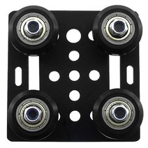 3D 프린터 액세서리 유럽 표준 알루미늄 프로파일 풀리 V-슬롯 빌드 갠트리 플레이트, [01] Black