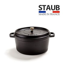 스타우브 원형 꼬꼬떼 양수냄비 16cm 2종 (택1), 블랙, 1개