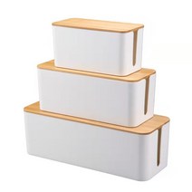 지피엠 깔끔우드 멀티탭정리함 1p, L(40.5*15.7), 1개, 화이트