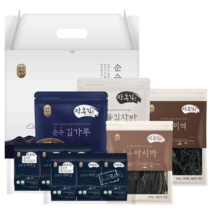 [들안길] [순수해작] 김 선물세트 4호 장흥 친환경 무산 재래도시락김 6봉 X 2PACKS/순수 미역/다시마/김자반/김가루 각1봉, 단품