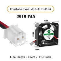 3D프린터 관련 부품 용품 5015/4010/4020 12V 및 24V 냉각 터보 팬 브러시리스 3D 프린터 부품 2 핀 압출, 17 3010 12V