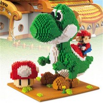 미니 블록 애니메이션 킹 Bowser 모델 공주 복숭아 빌딩 벽돌 어린이 장난감 요시 경매 피규어 크리스마스 선물 2508, yoshi 154