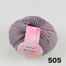 뜨개 실 질 털실 Tprpyn 1pc 50g 80m 메리노 울 로빙 원사 손 크로 셰, 505 라 루 펑