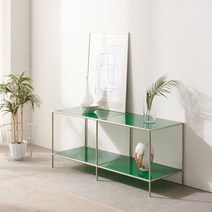 [(주)티에스퍼니처] 리프 모듈 수납 거실장 1200, 선택:화이트 / 2단:투명