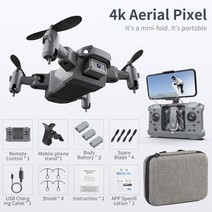 드론 새로운 미니 드론 4k 카메라 hd 접이식 쿼드콥터 원 키 리턴 fpv 팔로우 미 rc 헬리콥터 쿼드로콥터 소년 장난감, 4K 3 배터리