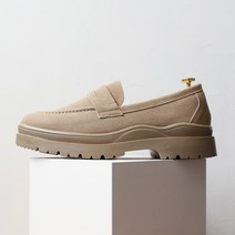 캐주얼한 디자인 키높이 남성 스웨이드 로퍼 4.5cm굽