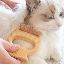레드캣 고양이 조개빗 털갈이 고양이빗 강아지빗 털빗, E1 브라운 단모용