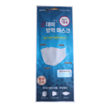 굿데이 황사 미세먼지 방역 마스크 KF94 (1팩2매입) 성인용 화이트, 4개