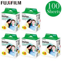 후지 필름 FUJIFILM 카메라 20-100 매 Fujifilm Instax Mini Square 필름 흰색/검은 가장자리 사진 용지 카, 100 sheets
