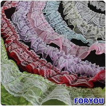 ForU8 이중치마 레이스 20mm 만들기재료 2개 만들기수업 어린이집만들기 유치원만들기, 빨강