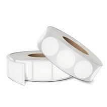 화이트롤 모조지 원형 사각형 포장스티커 5종(500개) /라벨 박스마감용 스티커