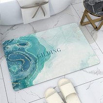 Motriq 대리석 무늬 규조토 목욕 매트 SGS 안전 취득 소프트 발 닦아 흡수 속건 방취 미끄럼 방지 욕실 탈의소 화장실 부드러운 세탁 가능 수납 편리 90x60x04 cm, 60X40X0.4CM, 대리석 무늬 09