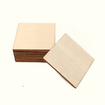 우드버닝 1060mm 사각형 나무 컷 아웃 컵 받침용 미완성 조각 사진 소품 및 용 빈, [06] 10pcs 60mm