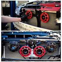 FRS 크락션 아기상어에어혼 에어혼 자동차 나팔혼 12v, 빨간색 스피커 + 빨간색 조리개(스피커에서 소리가 납니