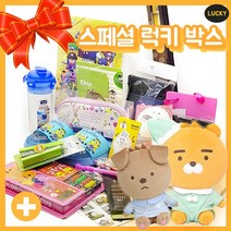 카카오프렌즈 봉제인형 (25cm) +캐릭터문구+캐릭터 완구 선물 세트 럭키박스 랜덤박스, 여자용