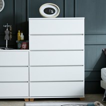 레이첼 속깊은 800-5단서랍장, 그레이화이트