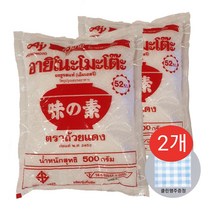 태국 미원 AJINO MOTO 아지노모토 BOT NGOT MI CHINH 500g 2개 클린행주 증정, 500g*2개+행주1개