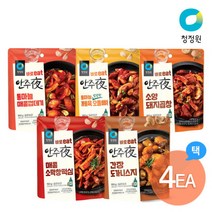 [청정원] 상온 안주야 4개 골라담기, 상세 설명 참조, 상세 설명 참조, 선택1:2. 소양돼지곱창 160g(상온) x 2개 / 선택2:4. 간장도가니스지 150g(상온) x 2개
