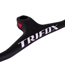 빠른 해외직구 TRIFOX 풀 카본 MTB 핸들바 일체형 산악 자전거 RHB200 3K 매트 블랙 -17 도 탄소 핸들바 스템, Red Stem-100mm_Length 740mm