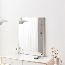 스틸 800 직각 거울 인테리어 현관 벽걸이 심플 은경, 로즈골드