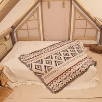 감성 캠핑 카페트 매트 블랭킷 모음, 130x180, 삼각패턴 양면 블랭킷